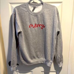 Gray Merry Sweatshirt